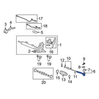 Acura OE - Left Outer Steering Tie Rod End