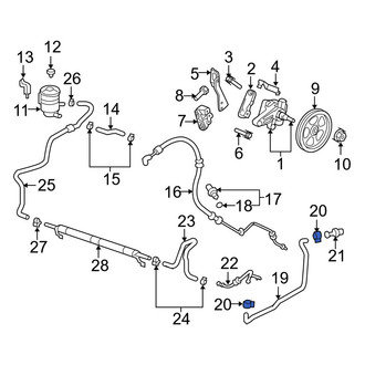 Acura OE - Power Steering Hose Clamp