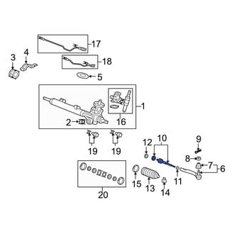 Acura OE - Left Outer Steering Tie Rod End