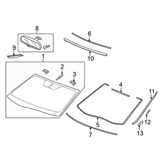 Acura OE - Windshield - Reveal Moldings