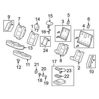 Acura OE - Seats & Tracks - Rear Seat (Advanced Package)