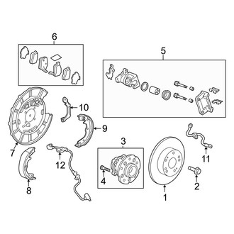 Acura OE - Rear Suspension - Brake Components