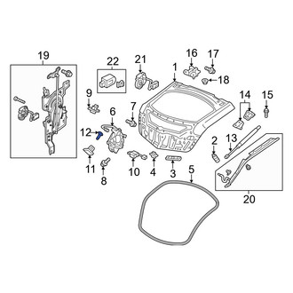 Acura OE - Front Door Lock Striker Plate Bolt