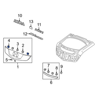 Acura OE - Upper License Plate Light Panel Nut