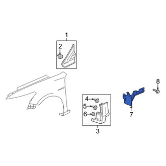 Acura OE - Left Mud Guard Bracket