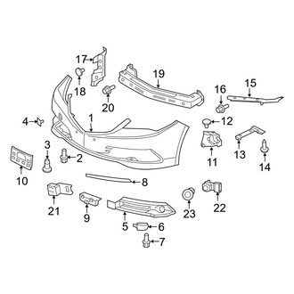 Acura OE - Front Bumper - Bumper & Components