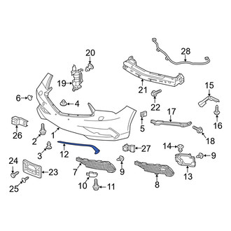 Acura OE - Front Right Bumper Trim