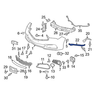 Acura OE - Left Bumper Cover Bracket