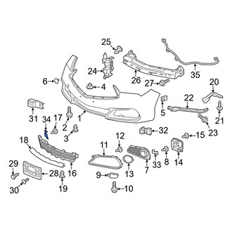 Acura OE - Left Inner Parking Aid Sensor Retaining Ring