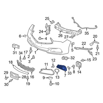 Acura OE - Front Left Lower Grille