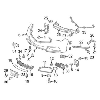 Acura OE - Front Bumper - Bumper & Components