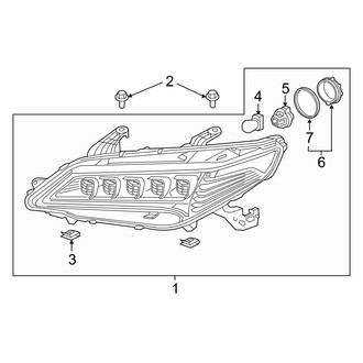 Acura OE - Front Lamps - Headlamp Components