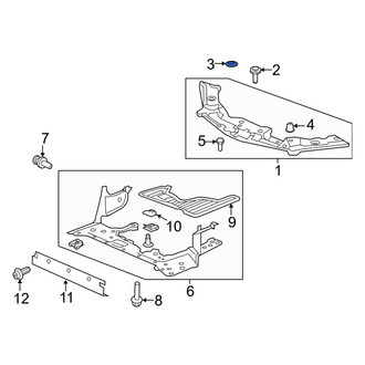 Acura OE - Radiator Support Access Cover Cap