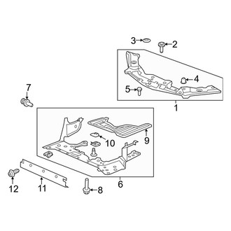 Acura OE - Radiator Support - Splash Shields