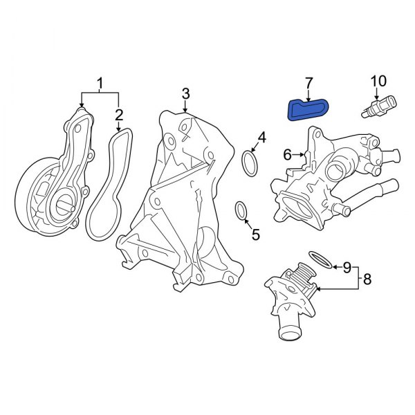 Engine Coolant Thermostat Housing Gasket