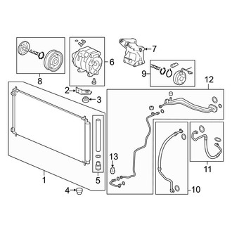Acura OE - Air Conditioner & Heater - Condenser, Compressor & Lines