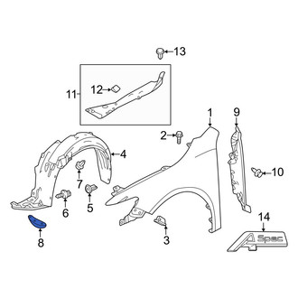 Acura OE - Left Fender Liner Support Bracket