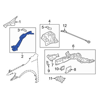 Acura OE - Front Right Wheel Housing Side Panel