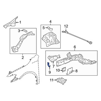 Acura OE - Left Bumper Impact Bar Bracket