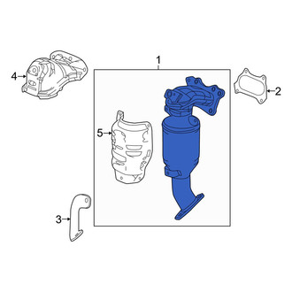 Acura OE - Catalytic Converter with Integrated Exhaust Manifold