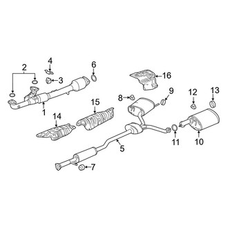 Acura OE - Exhaust System - Exhaust Components (3.5L)