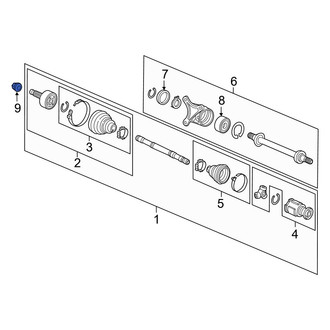 Acura OE - Front CV Joint Nut