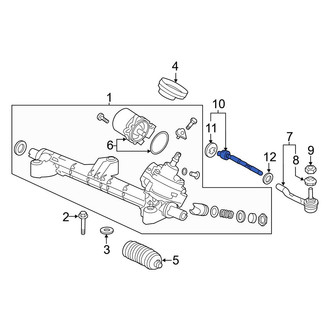 Acura OE - Left Outer Steering Tie Rod End
