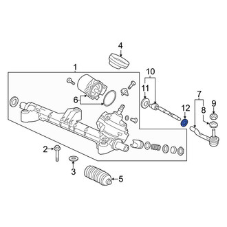 Acura OE - Inner Steering Tie Rod Nut