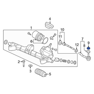 Acura OE - Outer Steering Tie Rod Nut