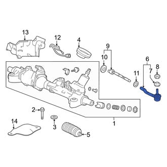 Acura OE - Right Outer Steering Tie Rod End