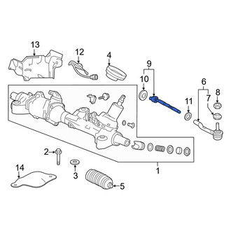 Acura OE - Left Outer Steering Tie Rod End