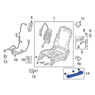 Acura OE - Front Left Outer Seat Track Cover