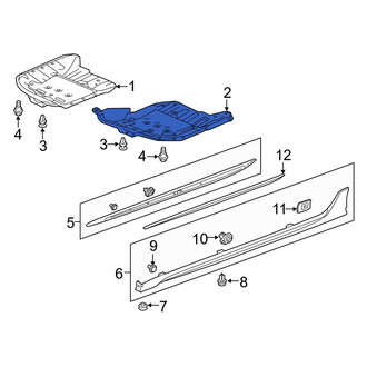 Acura OE - Left Floor Pan Splash Shield