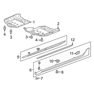 Acura OE - Pillars, Rocker & Floor - Exterior Trim (AWD)