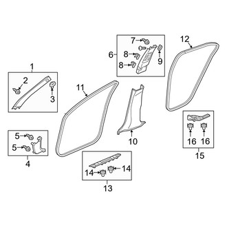 Acura OE - Pillars, Rocker & Floor - Interior Trim