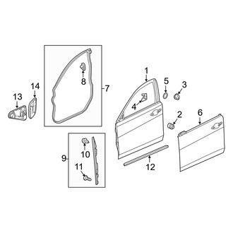 Acura OE - Front Door - Door & Components
