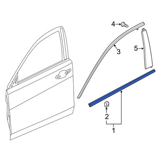 Acura OE - Front Left Door Belt Molding