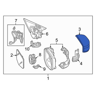 Acura OE - Front Right Door Mirror Housing