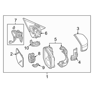 Acura OE - Front Left Door Mirror
