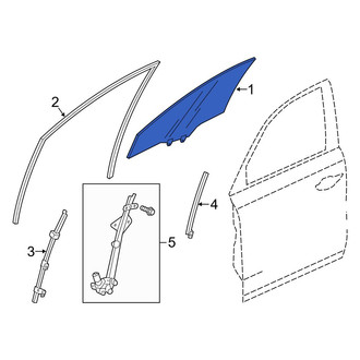 Acura OE - Front Left Door Glass