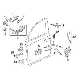 Acura OE - Front Door Lock Striker Plate