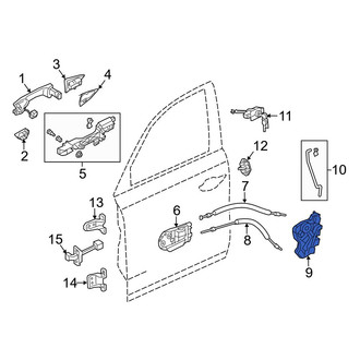 Acura OE - Front Right Door Latch Assembly