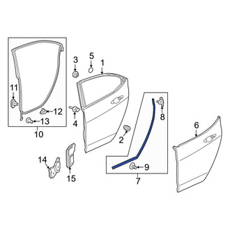 Acura OE - Rear Left Lower Door Seal