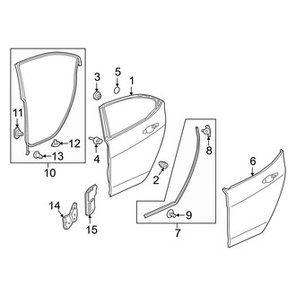 Acura OE - Rear Door - Door & Components