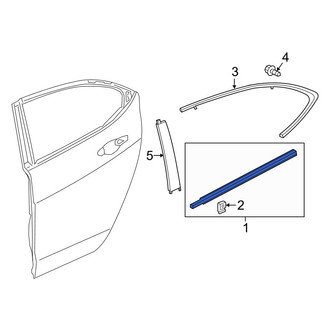 Acura OE - Rear Left Door Belt Molding