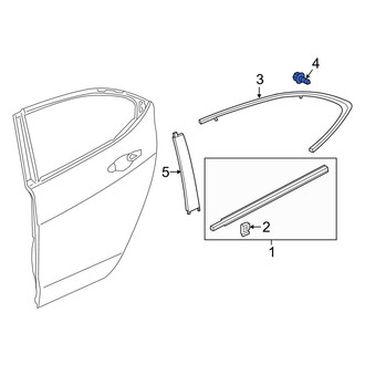 Acura OE - Upper Door Reveal Molding Screw
