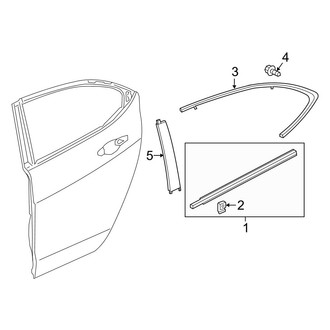 Acura OE - Rear Door - Exterior Trim