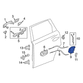 Acura OE - Rear Left Door Latch Assembly