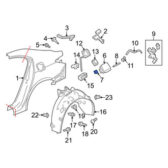Acura OE - Rear Fuel Door Spring
