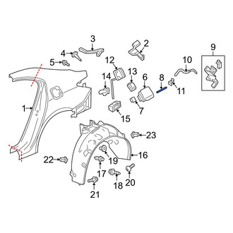 Acura OE - Fuel Filler Door Rivet